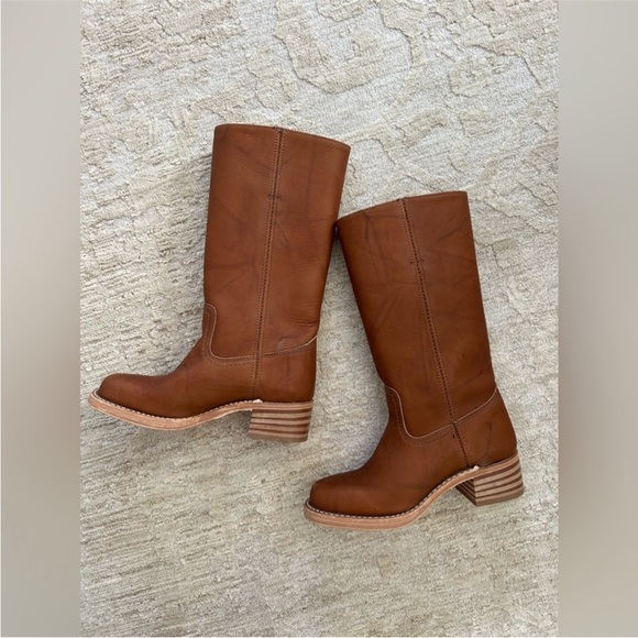 Frye Campus Knee High Boot 14L Saddle Montana - Picture 3 of 10